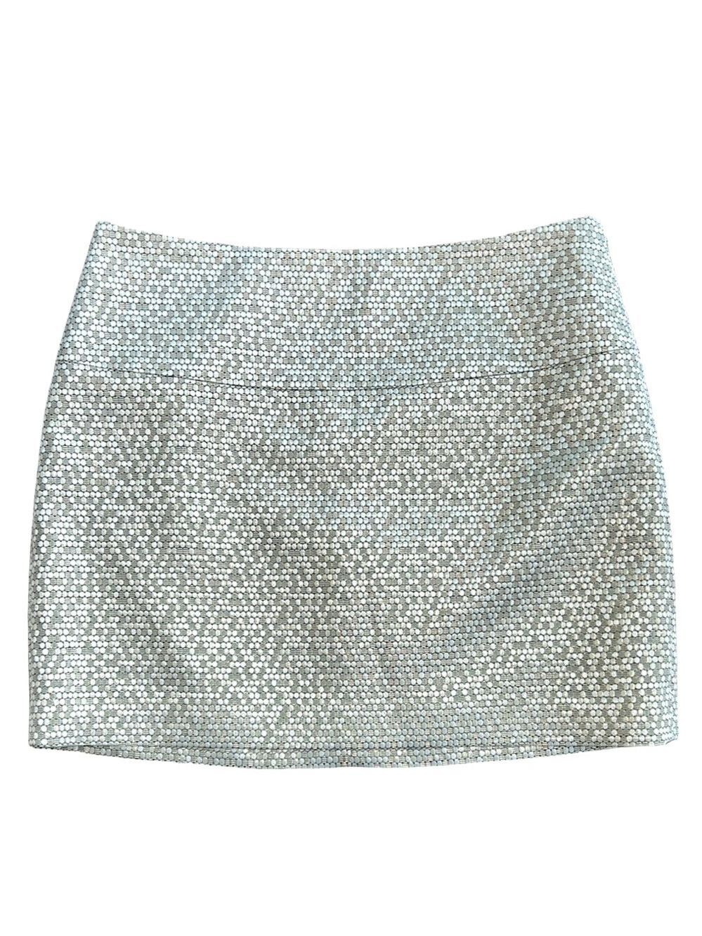 Express: Metallic Print Skirt: Size 2